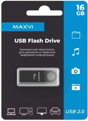 Usb flash накопитель Maxvi MK 16GB 2.0 (темно-серый)