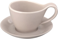 Чашка с блюдцем Elan Gallery Колоранс / 540752 (2пр, бежевый) - 