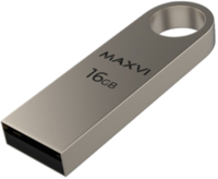 Usb flash накопитель Maxvi MK 16GB 2.0 (металлик/серебристый) - 