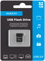 Usb flash накопитель Maxvi MM 32GB 2.0 (темно-серый) - 