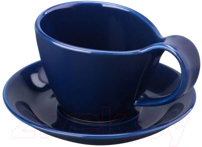 Чашка с блюдцем Elan Gallery Колоранс / 540754 (2пр, синий)