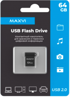 Usb flash накопитель Maxvi MM 64GB 2.0 (темно-серый) - 