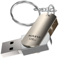 Usb flash накопитель Maxvi MR 128GB 2.0 (металлик/серебристый) - 