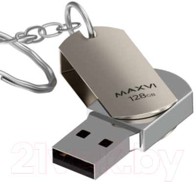 Usb flash накопитель Maxvi MR 128GB 2.0 (металлик/серебристый)