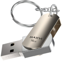 Usb flash накопитель Maxvi MR 16GB 2.0 (металлик/серебристый) - 