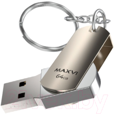 Usb flash накопитель Maxvi MR 64GB 2.0 (металлик/серебристый)