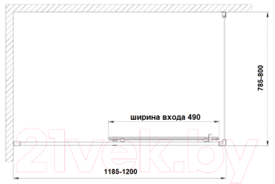 Душевой уголок Aquabath Cube 120x80 / AB1013