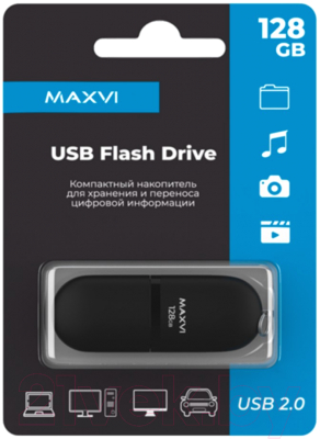 Usb flash накопитель Maxvi SF 128GB 2.0 (черный)