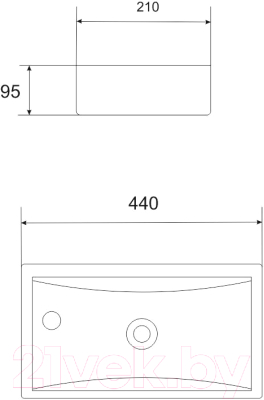 Умывальник Aquaceramika Atrio AC090L