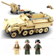 Миниатюра изображения товара Конструктор Sluban Армия ВОВ Немецкий БТР Sd.Kfz. 251 и пушка K18 / M38-B0695 (460эл)