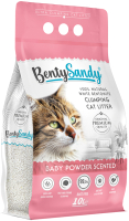 Наполнитель для туалета BentySandy Бентонит комкующийся Baby Powder Color Granules (10л/8.7кг) - 