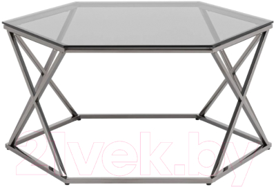 Журнальный столик Stool Group Круз 93x80 / ECT-187-GM (стекло Smoke/сталь темный хром)