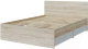 Двуспальная кровать MLK Лори 1600 с ящиками (дуб сонома светлый) - 