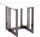 Журнальный столик Stool Group Нэйтан 61x61 / EET-0106-GM (белый мрамор/сталь темный хром) - 