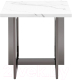 Миниатюра изображения товара Журнальный столик Stool Group Нэйтан 61x61 / EET-0106-GM (белый мрамор/сталь темный хром)