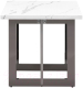 Миниатюра изображения товара Журнальный столик Stool Group Нэйтан 61x61 / EET-0106-GM (белый мрамор/сталь темный хром)