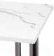 Миниатюра изображения товара Журнальный столик Stool Group Нэйтан 61x61 / EET-0106-GM (белый мрамор/сталь темный хром)