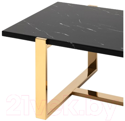 Журнальный столик Stool Group Тоби 109x66 / ECT-5004-TG (черный мрамор/сталь золото)