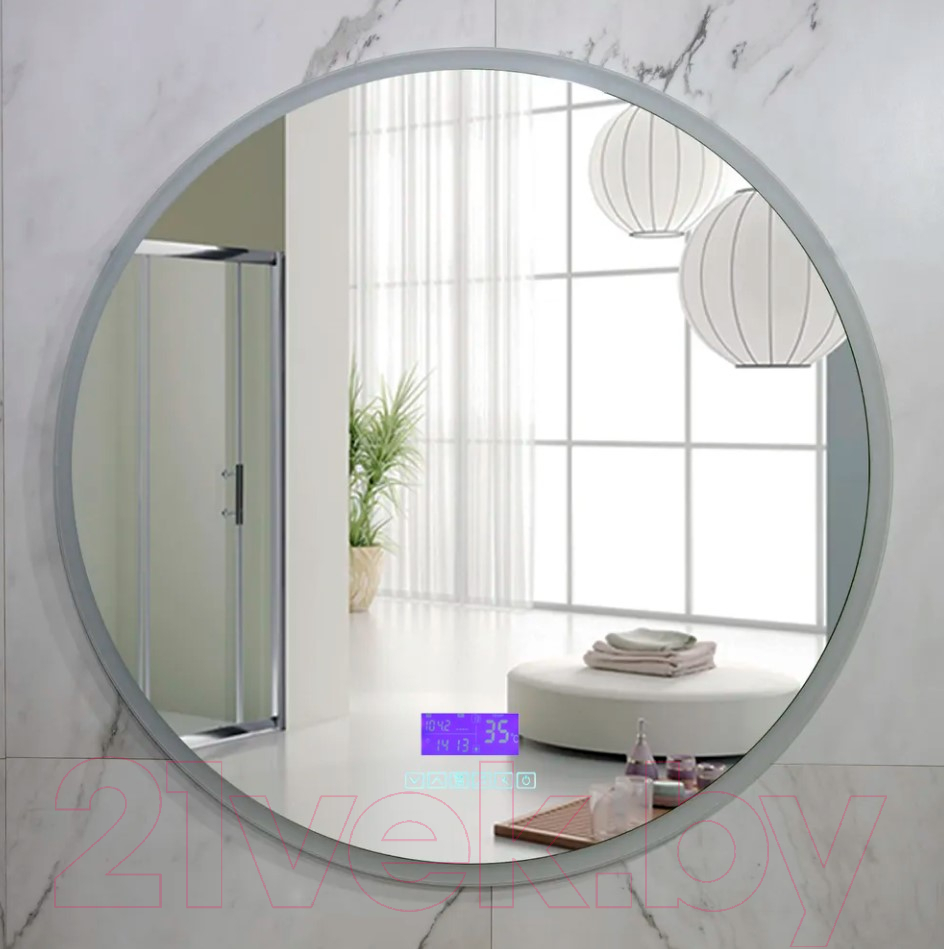 Зеркало Пекам Ring 80x80 / ring-8x80M (с подсветкой, с многофункциональной панелью) — фото 4