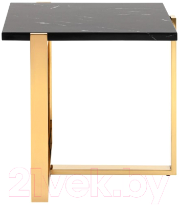 Журнальный столик Stool Group Тоби 61x61 / EET-5004-TG (черный мрамор/сталь золото)