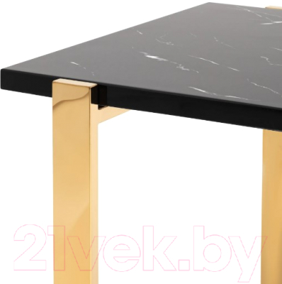 Журнальный столик Stool Group Тоби 61x61 / EET-5004-TG (черный мрамор/сталь золото)