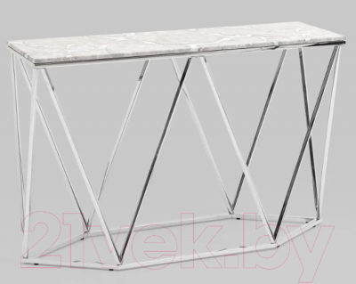 Консольный столик Stool Group Авалон 122x41 / ECST-0551-GM (серый мрамор/сталь темный хром)