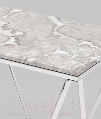 Консольный столик Stool Group Авалон 122x41 / ECST-0551-GM (серый мрамор/сталь темный хром)