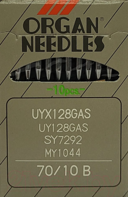 Набор игл для промышленной швейной машины Organ UYx128 GAS 70 B ORG-10 (для высокоэластичных тканей)