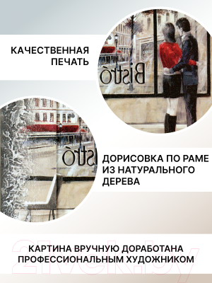 Картина Декарт Пара в кафе 8Л2744 (в раме)