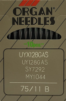 Набор игл для промышленной швейной машины Organ UYx128 GAS 75 B ORG-10 (для высокоэластичных тканей) - 
