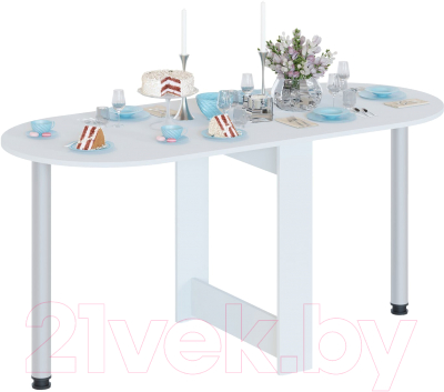Обеденный стол Сокол-Мебель СП-17 (белый)