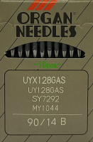 Набор игл для промышленной швейной машины Organ UYx128 GAS 90 B ORG-10 (для высокоэластичных тканей) - 