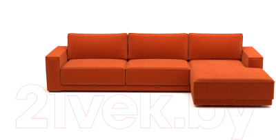 Диван угловой Савлуков-Мебель Техас правый 260x150 (Fellini 17 оранжевый)
