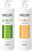 Набор косметики для волос Hipertin Шампунь для чувствительной кожи+Кондиционер для всех типов (1л+1л) - 
