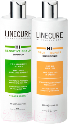 Набор косметики для волос Hipertin Шампунь для чувствительной кожи+Кондиционер для всех типов (2x300мл)