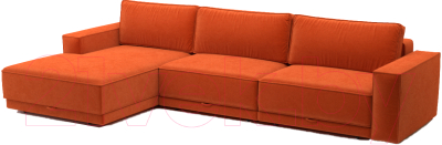 Диван угловой Савлуков-Мебель Техас левый 260x150 (Fellini 17 оранжевый)