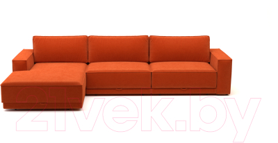 Диван угловой Савлуков-Мебель Техас левый 260x150 (Fellini 17 оранжевый)