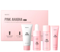 

Набор косметики для лица Nacific, Pink AHA BHA Kit Пенка 30мл+Тонер 30мл+Сыворотка 10мл+Крем 20мл