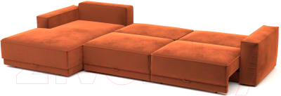 Диван угловой Савлуков-Мебель Техас левый 260x150 (Aurora Terra оранжевый)