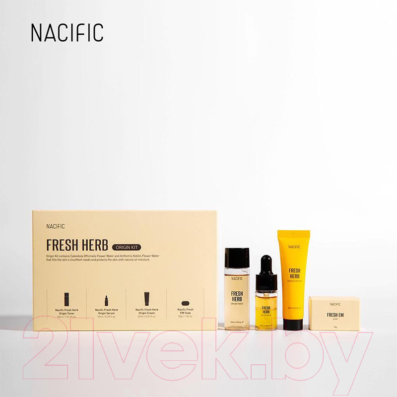 Набор косметики для лица Nacific Fresh Herb Origin Kit Тонер 30мл+Сыворотка 10мл+Крем 20мл