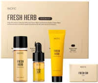 Набор косметики для лица Nacific Fresh Herb Origin Kit Тонер 30мл+Сыворотка 10мл+Крем 20мл - 