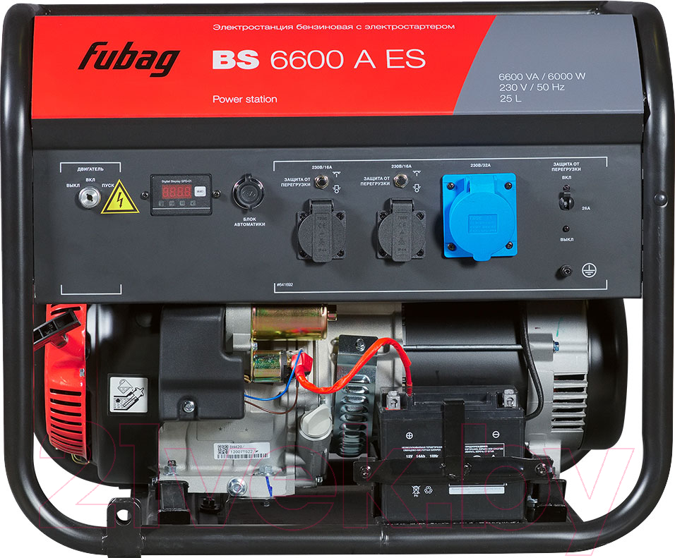 Бензиновый генератор Fubag BS 6600 A ES с электростартером