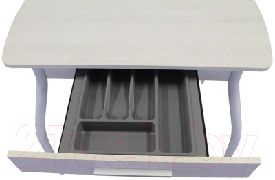 Изображение товара Обеденный стол Древпром М55 Граус ДП1-01-02 90x60 (самерсет/белый матовый)