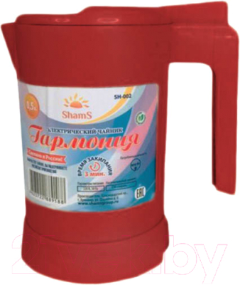 Изображение товара Электрочайник Shams Гармония SH-002 / 105478 (красный)