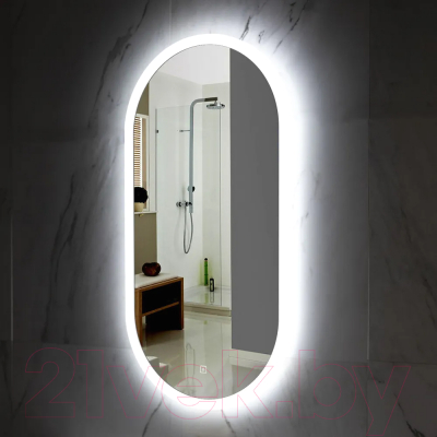 Зеркало Пекам Iva 45x90 / Iva-45x90s (с подсветкой, с сенсором на прикосновение)