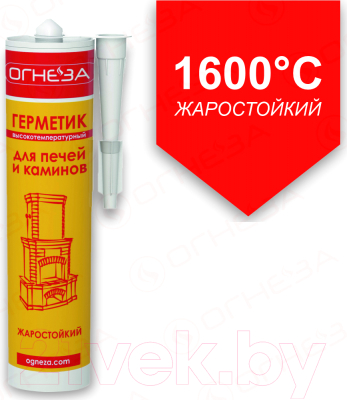 Изображение товара Герметик силикатный Огнеза Жаростойкий Огнеза-1600 (310мл, черный)