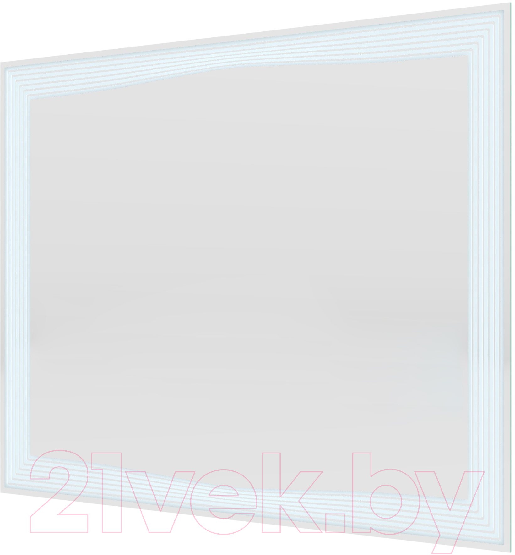 Зеркало Пекам Lines 120x80 / lines-120x80spcl (подсветка, двойной сенсор на прикосновение, подогрев, часы)