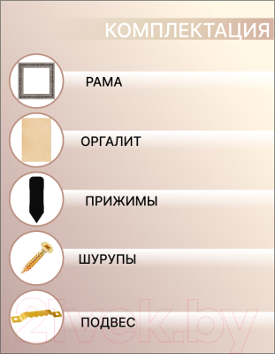 Рамка Декарт 40x40 8Л3092 (серебристый)