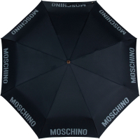 Зонт складной Moschino 8064-ToplessA Logo Black - 