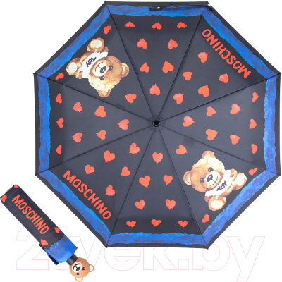 Зонт складной Moschino 8377-OCA Painted Bear Black